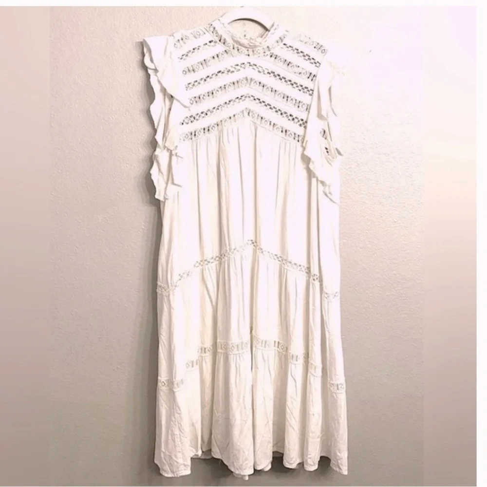 Ba&sh Zenna Ecru dress size 3 = US womens large - Picture 4 of 12
